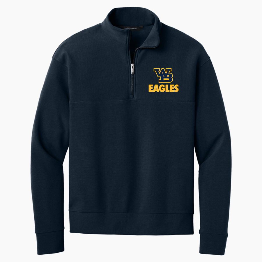 West Babylon Eagles <span class="pdp-name-mascot">West Babylon Eagles</span> Mercer+Mettle Men's Linear Texture 1/4-Zip