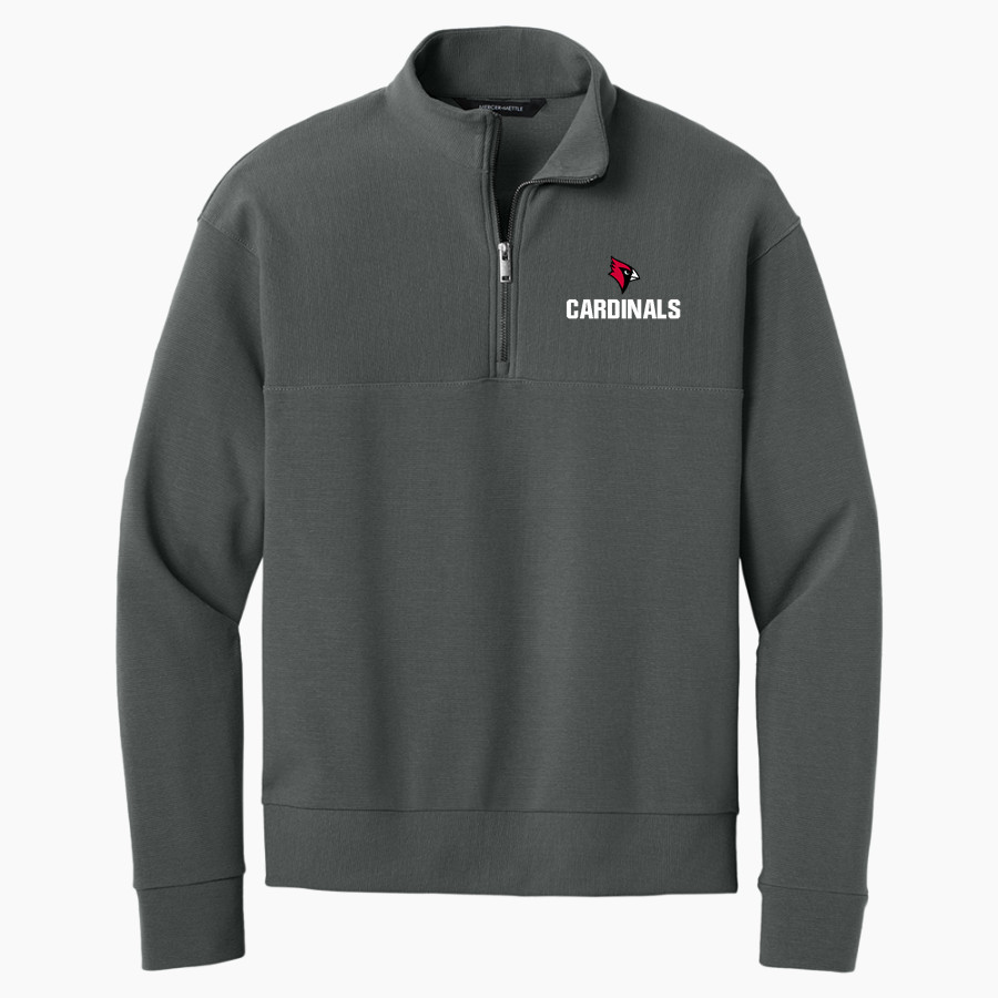 Central Decatur Cardinals Mercer+Mettle Men's Linear Texture 1/4-Zip