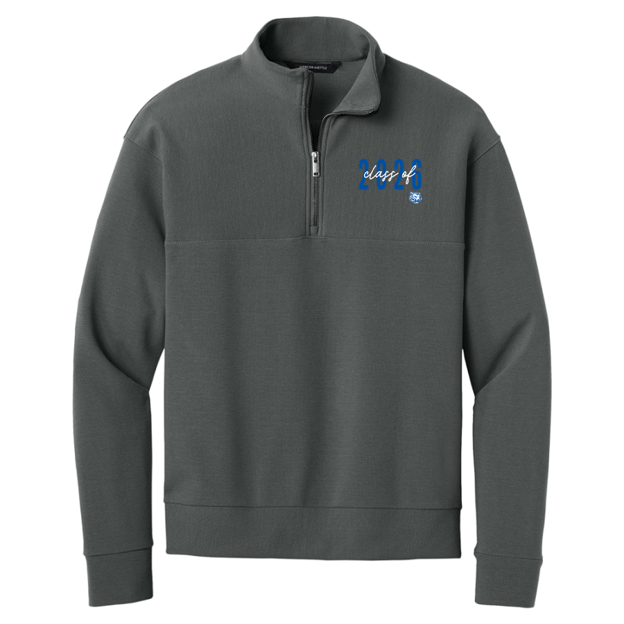 Crow Tigers <span class="pdp-name-mascot">Crow Middle School Tigers</span> Mercer+Mettle Men's Linear Texture 1/4-Zip
