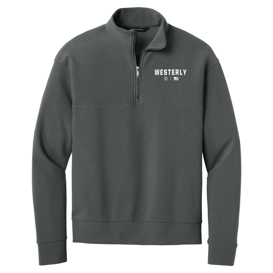 Westerly Bulldogs <span class="pdp-name-mascot">Westerly Bulldogs</span> Mercer+Mettle Men's Linear Texture 1/4-Zip