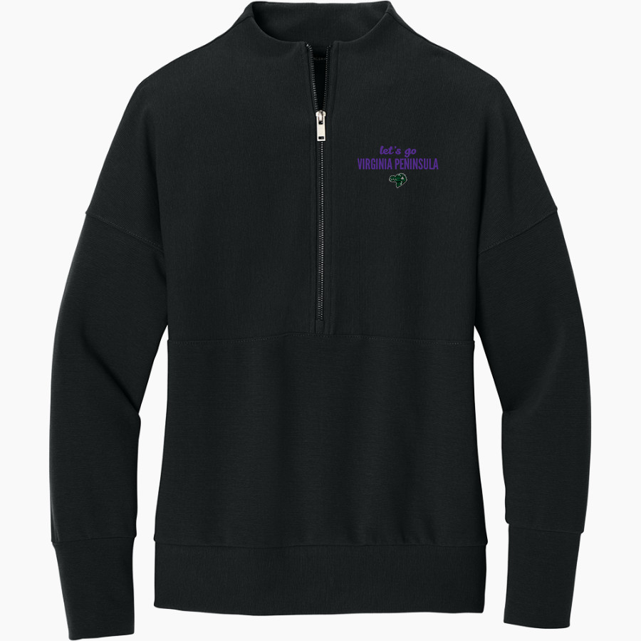 Virginia Peninsula Gators <span class="pdp-name-mascot">Virginia Peninsula Community College Gators</span> Mercer+Mettle Women's Linear Texture 1/4-Zip