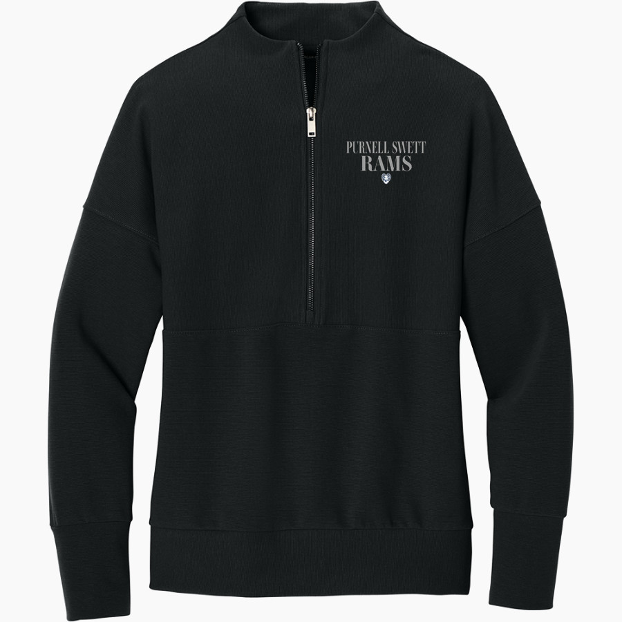 PURNELL SWETT SENIOR HIGH SCHOOL RAMS <span class="pdp-name-mascot">PURNELL SWETT RAMS</span> Mercer+Mettle Women's Linear Texture 1/4-Zip