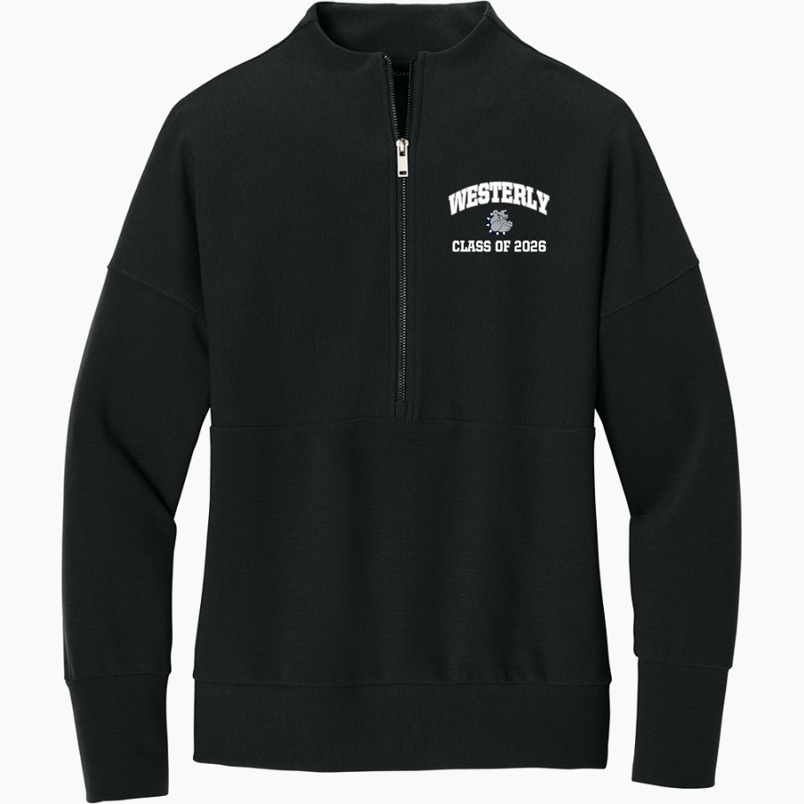 Westerly Bulldogs <span class="pdp-name-mascot">Westerly Bulldogs</span> Mercer+Mettle Women's Linear Texture 1/4-Zip