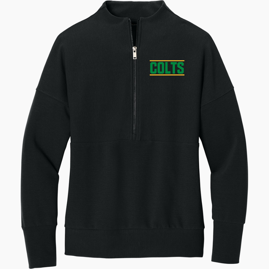COLSTRIP HIGH SCHOOL COLTS <span class="pdp-name-mascot">COLSTRIP COLTS/FILLIES</span> Mercer+Mettle Women's Linear Texture 1/4-Zip