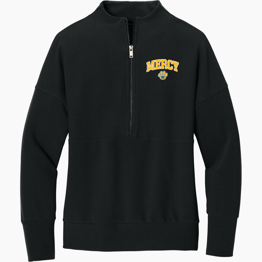 Mercy High School Tigers Online Store Mercer+Mettle Women's Linear Texture 1/4-Zip