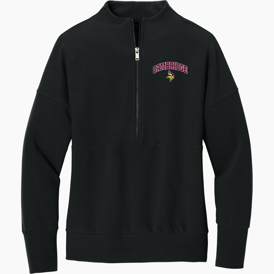CAMBRIDGE HIGH SCHOOL VIKINGS <span class="pdp-name-mascot">CAMBRIDGE VIKINGS</span> Mercer+Mettle Women's Linear Texture 1/4-Zip
