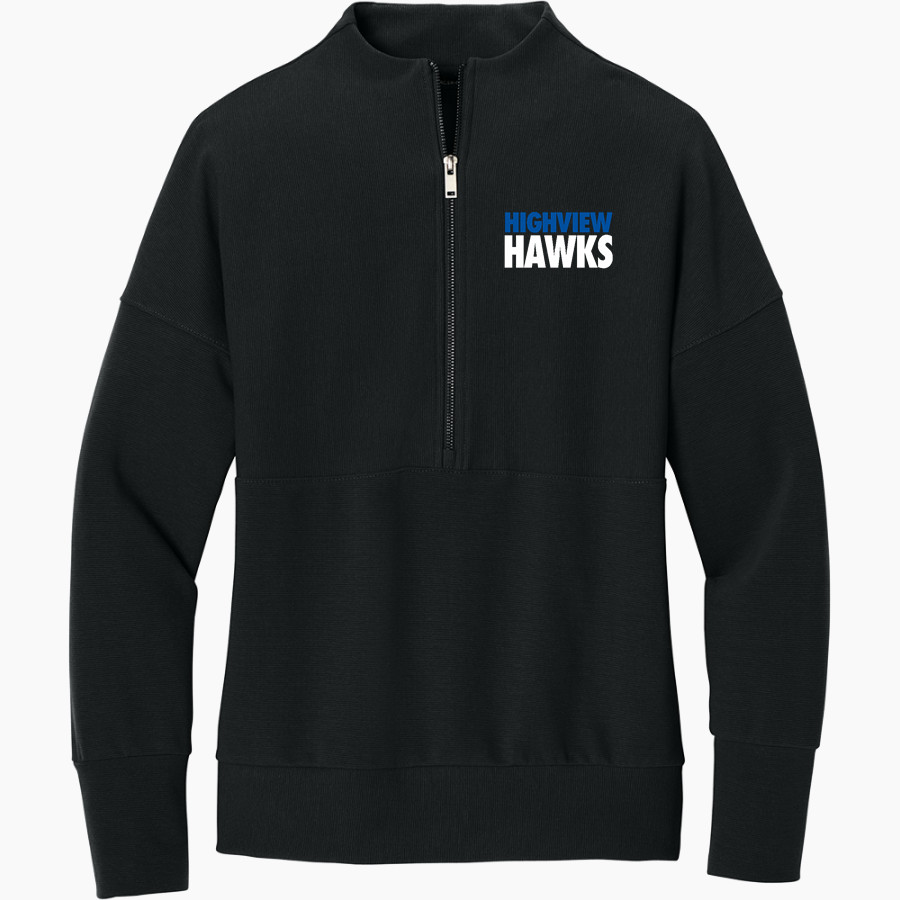 Highview Hawks <span class="pdp-name-mascot">Highview Elementary School Hawks</span> Mercer+Mettle Women's Linear Texture 1/4-Zip