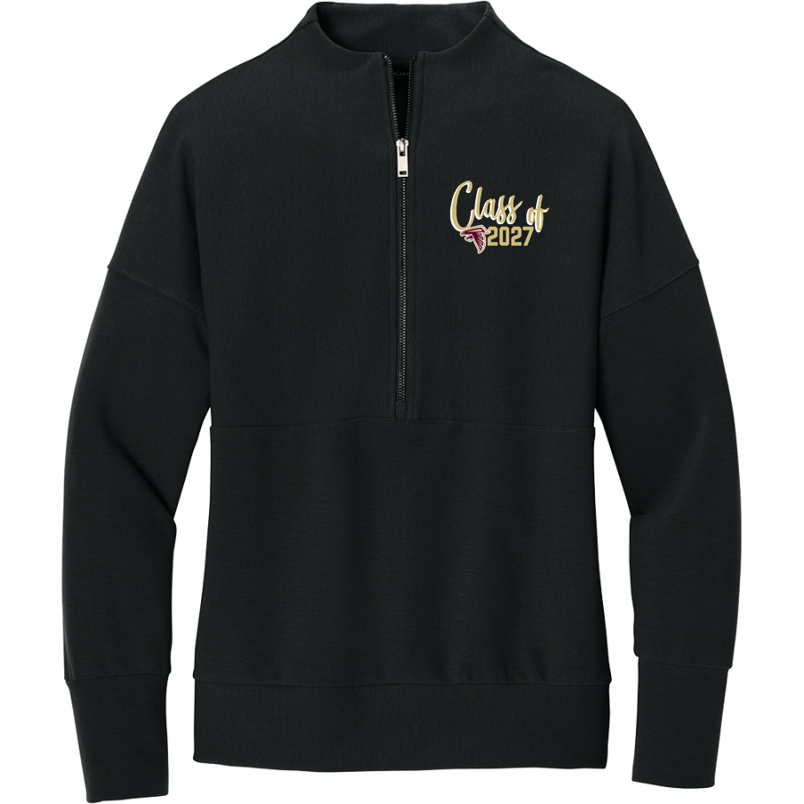 WM E GRADY VOC TECH SCHOOL FALCONS <span class="pdp-name-mascot">GRADY HIGH SCHOOL FALCONS</span> Mercer+Mettle Women's Linear Texture 1/4-Zip