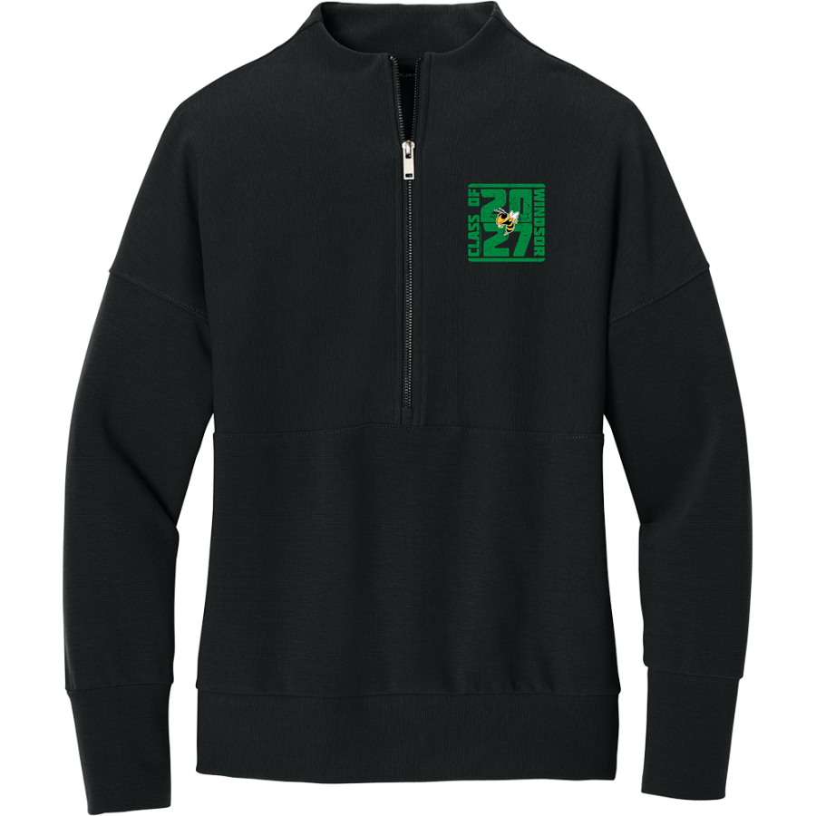 WINDSOR HIGH SCHOOL YELLOW JACKETS <span class="pdp-name-mascot">WINDSOR YELLOW JACKETS</span> Mercer+Mettle Women's Linear Texture 1/4-Zip
