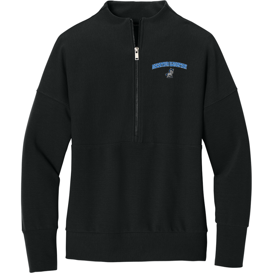 MacArthur Elementary Mustangs <span class="pdp-name-mascot">McArthur Elementary</span> Mercer+Mettle Women's Linear Texture 1/4-Zip