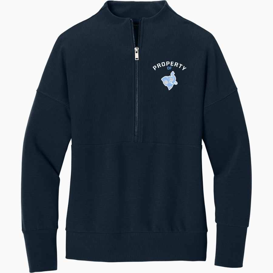 Tufts Jumbos <span class="pdp-name-mascot">Tufts University Jumbos</span> Mercer+Mettle Women's Linear Texture 1/4-Zip