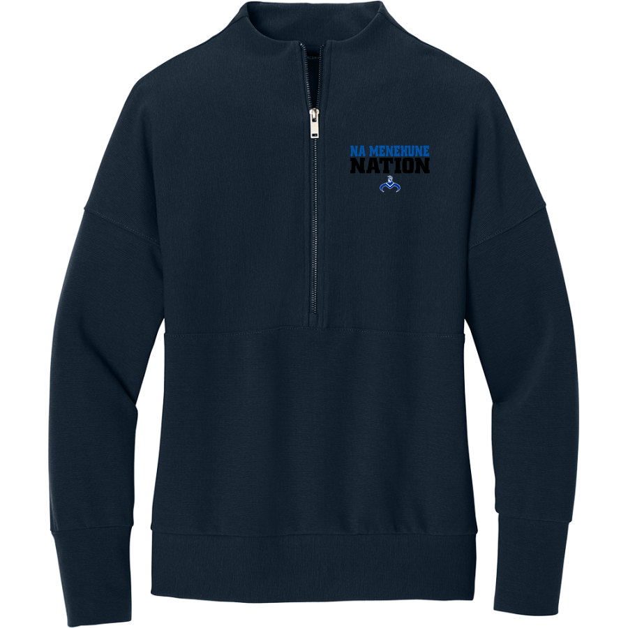 Moanalua Na Menehune <span class="pdp-name-mascot">Moanalua Menehunes</span> Mercer+Mettle Women's Linear Texture 1/4-Zip