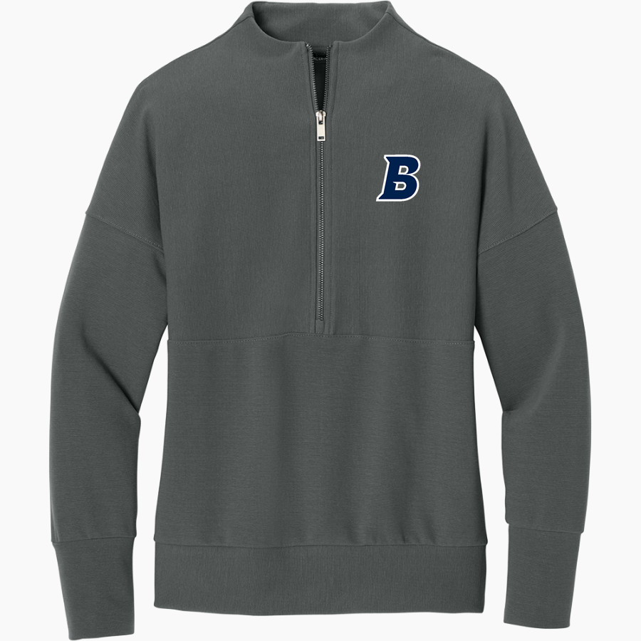 Brandeis Judges Online Store <span class="pdp-name-mascot">Brandeis Judges</span> Mercer+Mettle Women's Linear Texture 1/4-Zip
