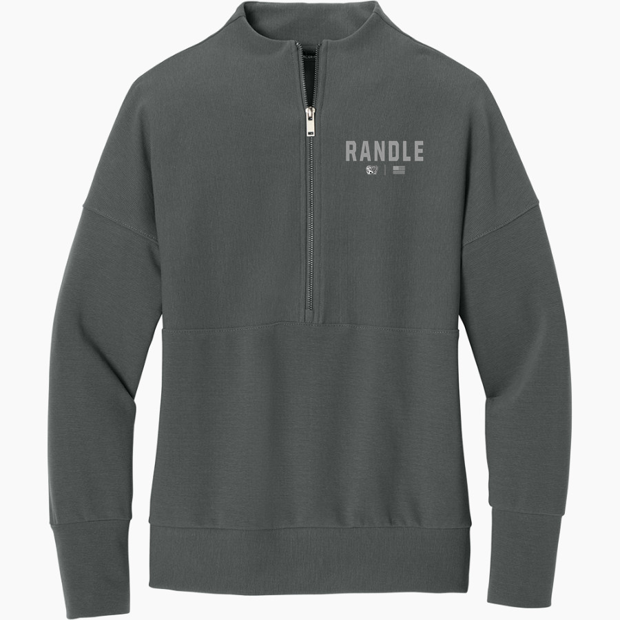 Dr. Thomas Randle Lions <span class="pdp-name-mascot">Thomas Randle HS Lions</span> Mercer+Mettle Women's Linear Texture 1/4-Zip