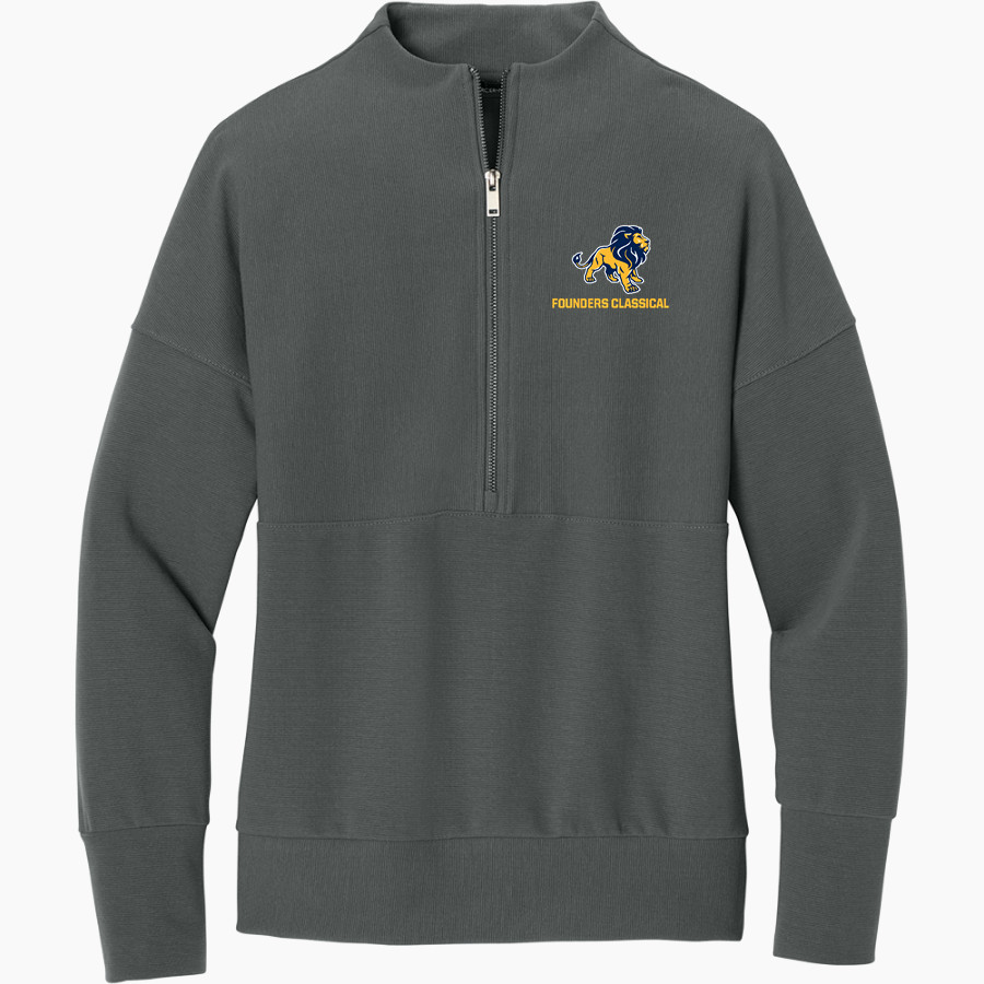 Founders Classical Lions <span class="pdp-name-mascot">Founders Classical Lions</span> Mercer+Mettle Women's Linear Texture 1/4-Zip