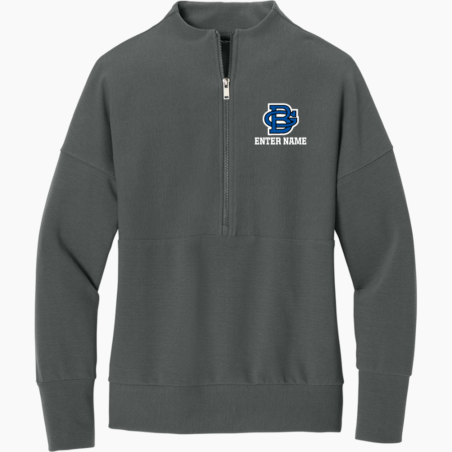 Boone Grove Wolves <span class="pdp-name-mascot">Boone Grove Wolves</span> Mercer+Mettle Women's Linear Texture 1/4-Zip