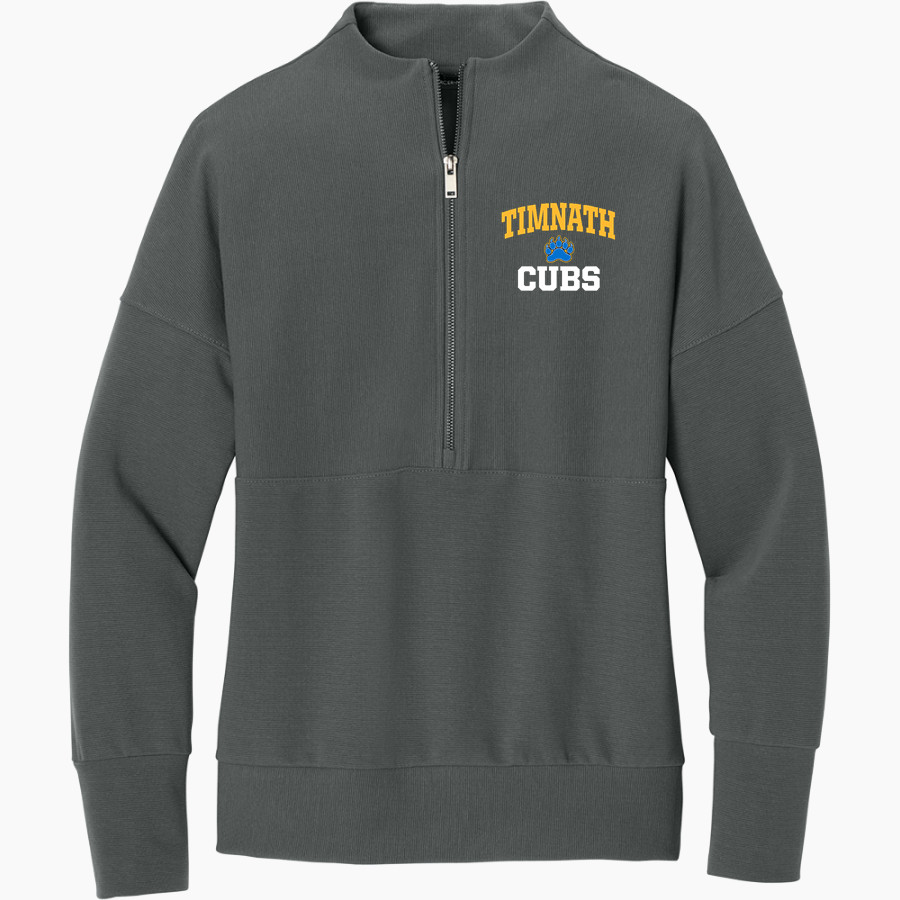 Timnath High School Cubs <span class="pdp-name-mascot">Timnath High School Cubs</span> Mercer+Mettle Women's Linear Texture 1/4-Zip