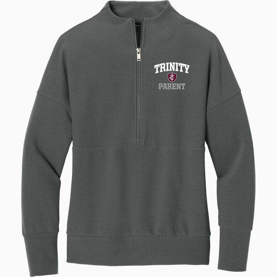 Trinity Warriors <span class="pdp-name-mascot">Trinity Christian Warriors</span> Mercer+Mettle Women's Linear Texture 1/4-Zip