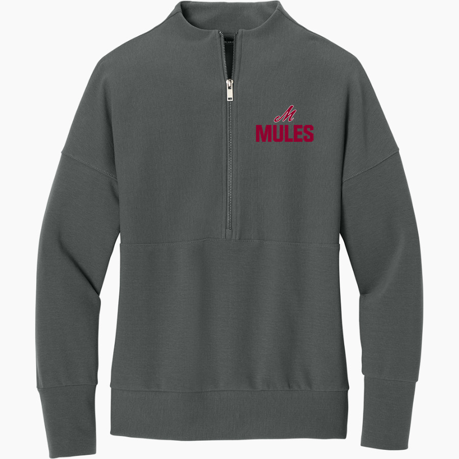 Muhlenberg Mules <span class="pdp-name-mascot">Muhlenberg College Mules</span> Mercer+Mettle Women's Linear Texture 1/4-Zip