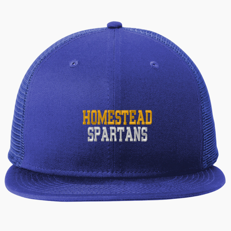 HOMESTEAD HIGH SCHOOL SPARTANS <span class="pdp-name-mascot">HOMESTEAD SPARTANS</span> New Era Standard Fit Snapback Trucker Cap