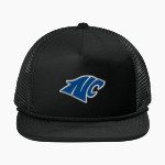 NORTH CROWLEY HIGH SCHOOL PANTHERS New Era Foam Rope Trucker Cap Front Thumbnail