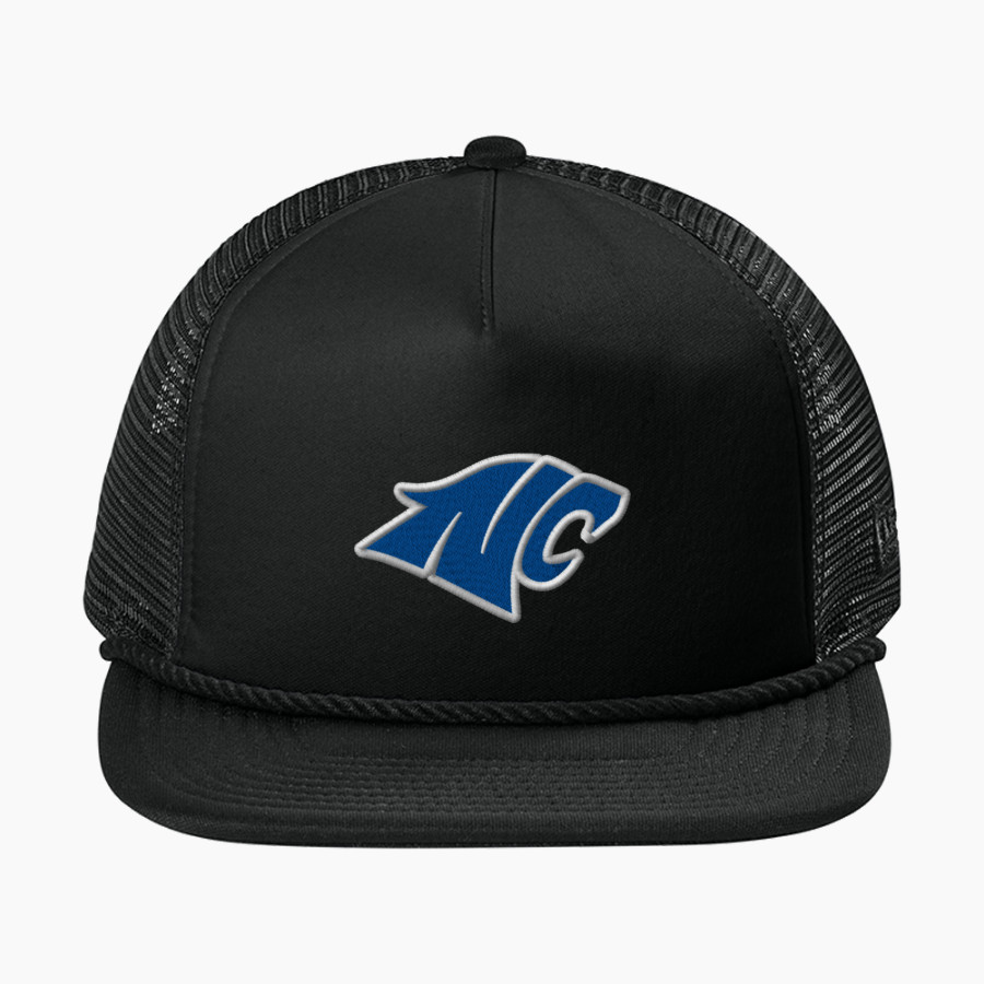 NORTH CROWLEY HIGH SCHOOL PANTHERS New Era Foam Rope Trucker Cap