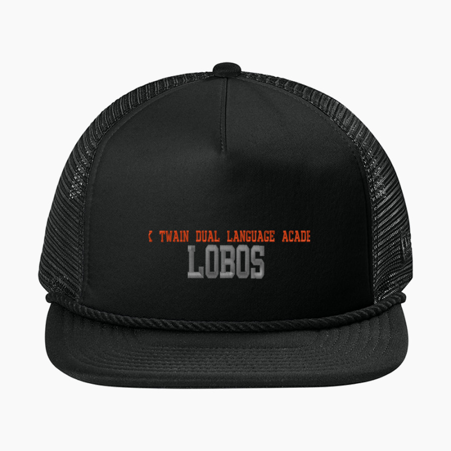 Mark Twain Dual Language Academy Lobos New Era Foam Rope Trucker Cap