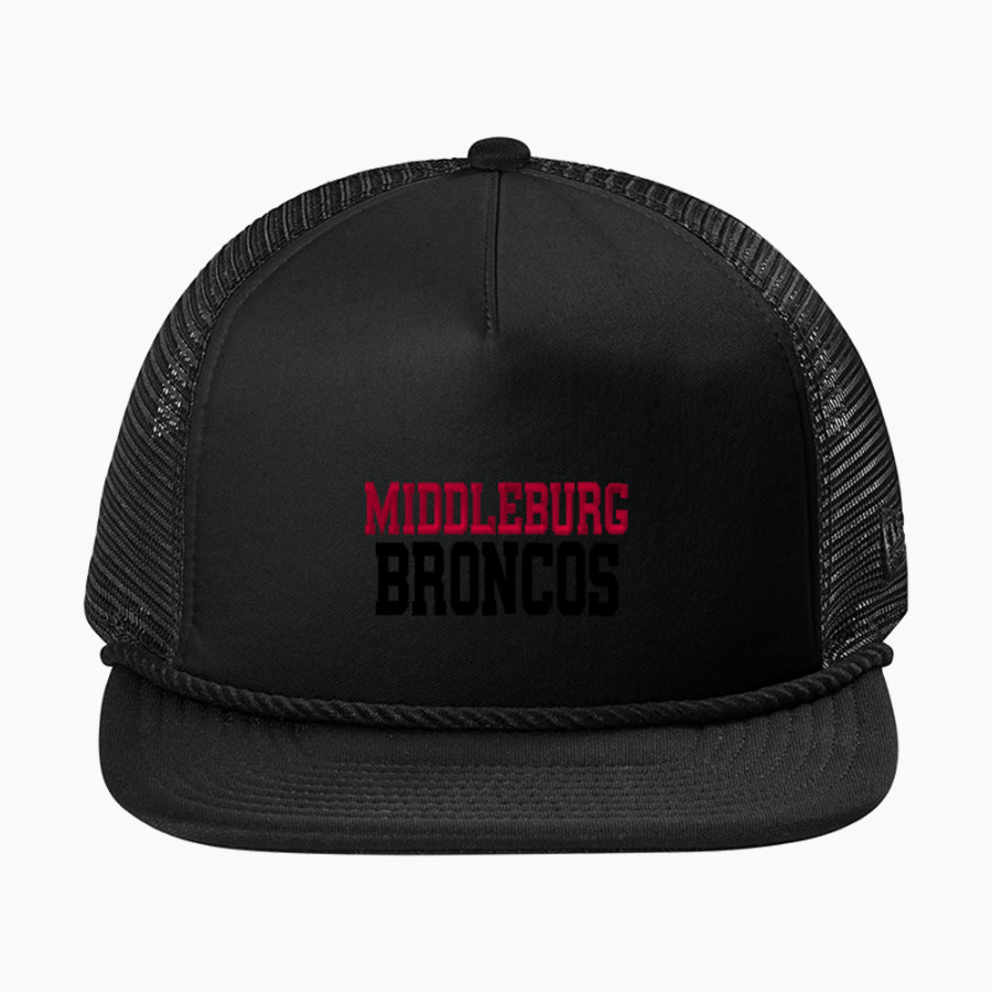 MIDDLEBURG HIGH SCHOOL BRONCOS New Era Foam Rope Trucker Cap
