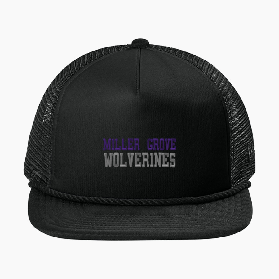 MILLER GROVE HIGH SCHOOL WOLVERINES <span class="pdp-name-mascot">MILLER GROVE WOLVERINES</span> New Era Foam Rope Trucker Cap