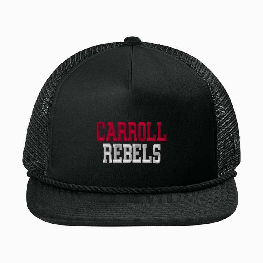 Carroll Rebels New Era Foam Rope Trucker Cap