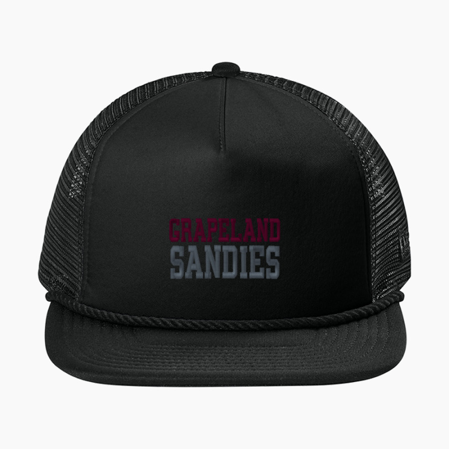 GRAPELAND HIGH SCHOOL SANDIES <span class="pdp-name-mascot">GRAPELAND SANDIES</span> New Era Foam Rope Trucker Cap
