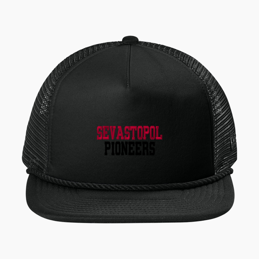 SEVASTOPOL HIGH SCHOOL PIONEERS <span class="pdp-name-mascot">SEVASTOPOL PIONEERS</span> New Era Foam Rope Trucker Cap