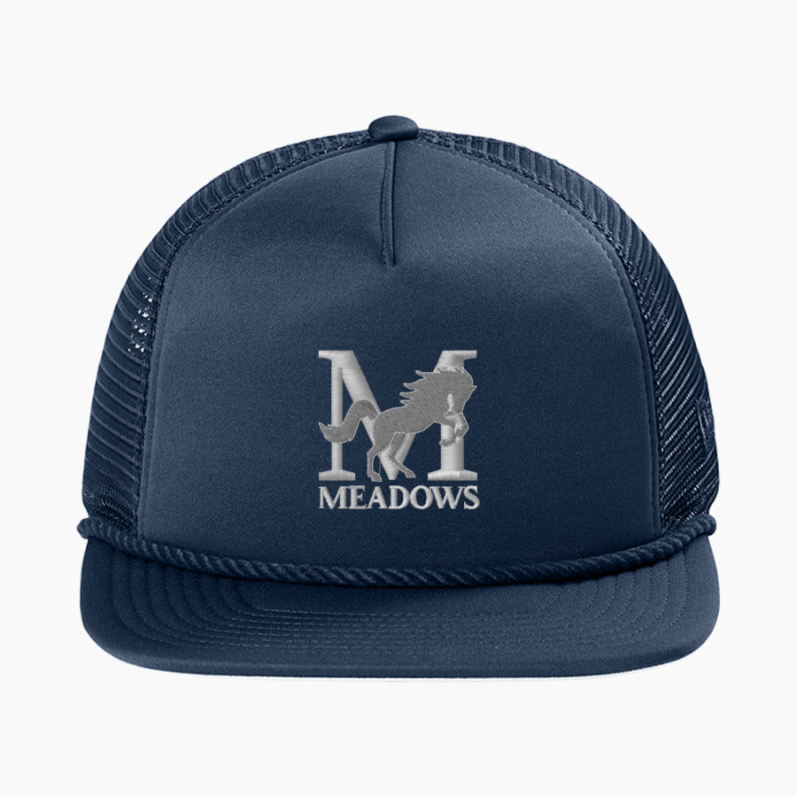 Meadows School The Official Store of the Mustangs <span class="pdp-name-mascot">Meadows School Mustangs</span> New Era Foam Rope Trucker Cap