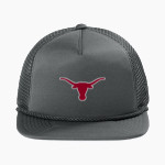DOVER HIGH SCHOOL LONGHORNS New Era Foam Rope Trucker Cap Front Thumbnail