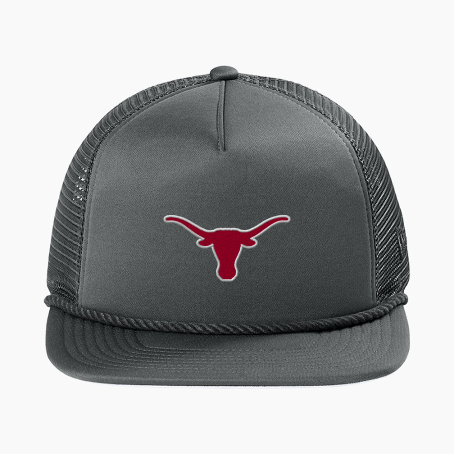 DOVER HIGH SCHOOL LONGHORNS New Era Foam Rope Trucker Cap