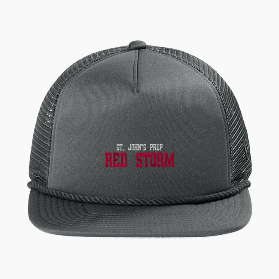 St. John's Prep Red Storm New Era Foam Rope Trucker Cap
