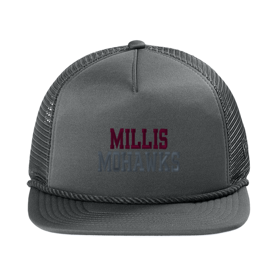 MILLIS HIGH SCHOOL MOHAWKS <span class="pdp-name-mascot">MILLIS MOHAWKS</span> New Era Foam Rope Trucker Cap