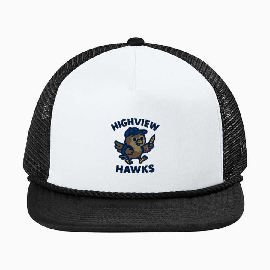 Highview Hawks <span class="pdp-name-mascot">Highview Elementary School Hawks</span> New Era Foam Rope Trucker Cap