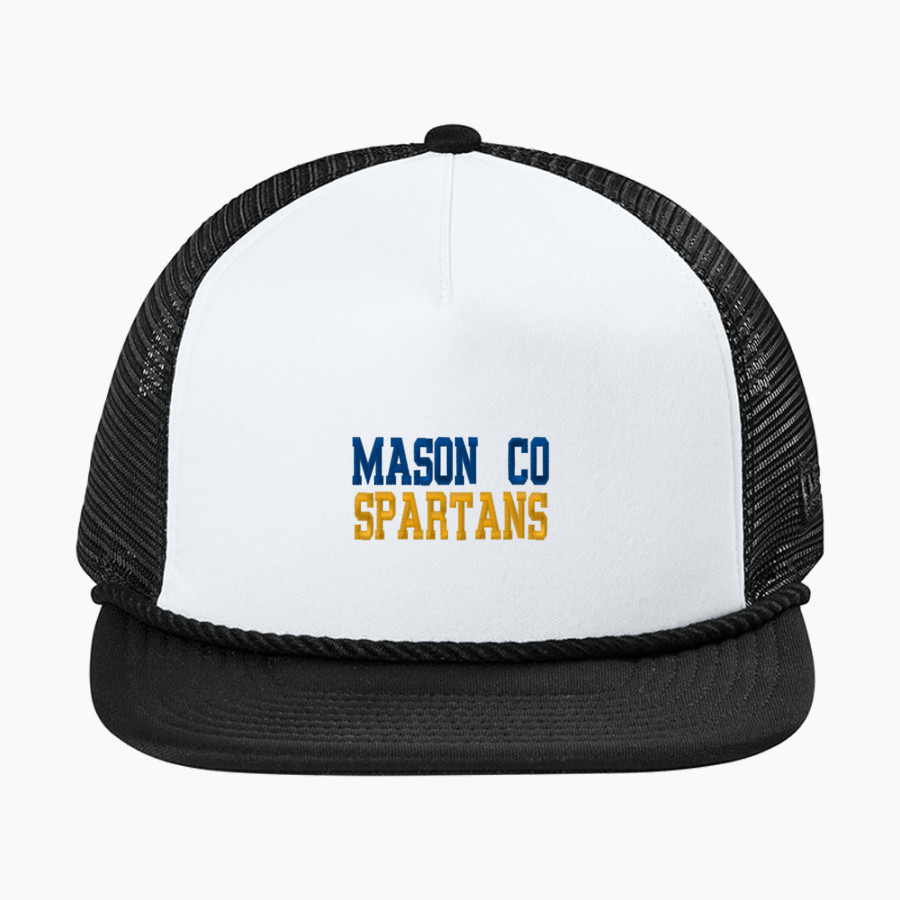 MASON CO CENTRAL HIGH SCHOOL SPARTANS New Era Foam Rope Trucker Cap