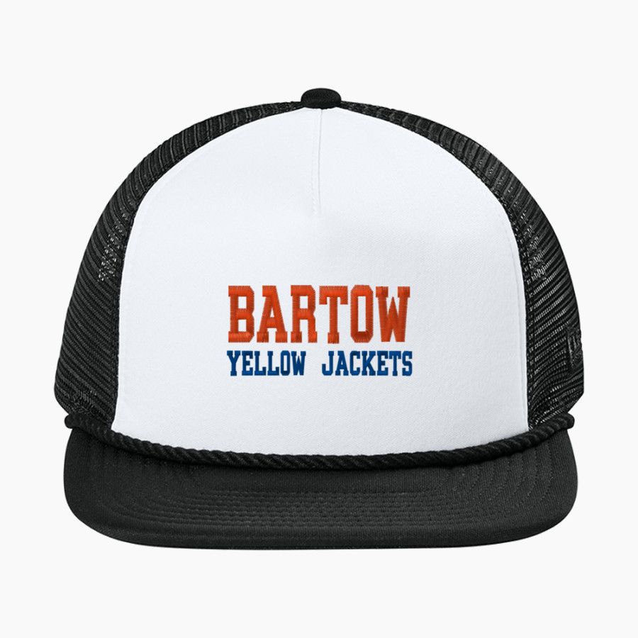 BARTOW HIGH SCHOOL YELLOW JACKETS New Era Foam Rope Trucker Cap