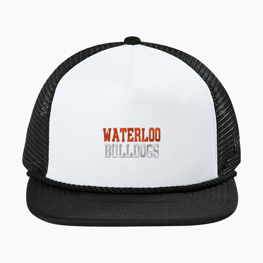 WATERLOO HIGH SCHOOL BULLDOGS <span class="pdp-name-mascot">WATERLOO BULLDOGS</span> New Era Foam Rope Trucker Cap