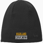 HIGHLAND HIGH SCHOOL HUSKIES New Era Knit Beanie Front Thumbnail