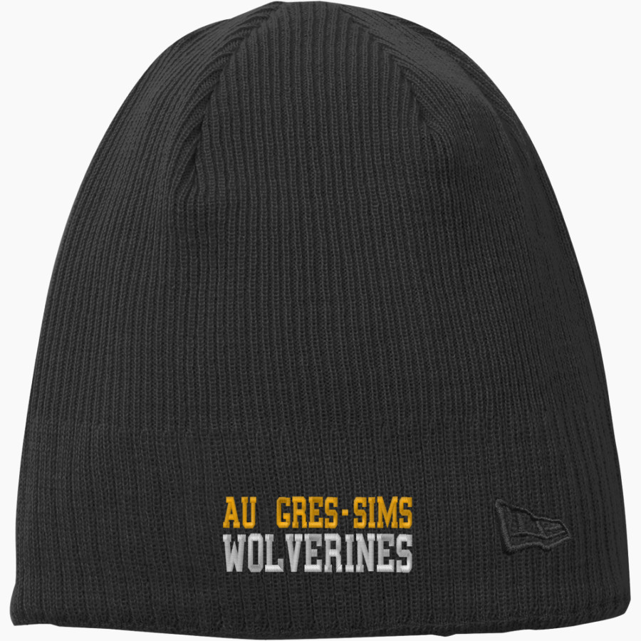 Au Gres-Sims HIGH SCHOOL WOLVERINES <span class="pdp-name-mascot">AU GRES - SIMS WOLVERINES</span> New Era Knit Beanie