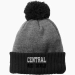 CENTRAL HIGH SCHOOL RED DEVILS <span class="pdp-name-mascot">CENTRAL RED DEVILS</span> New Era Colorblock Cuffed Beanie Front Thumbnail