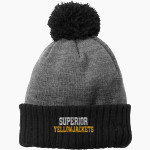 Superior Yellowjackets <span class="pdp-name-mascot">UW Superior Yellowjackets</span> New Era Colorblock Cuffed Beanie Front Thumbnail