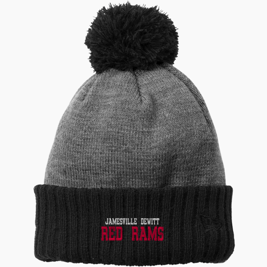 Jamesville DeWitt Red Rams New Era Colorblock Cuffed Beanie