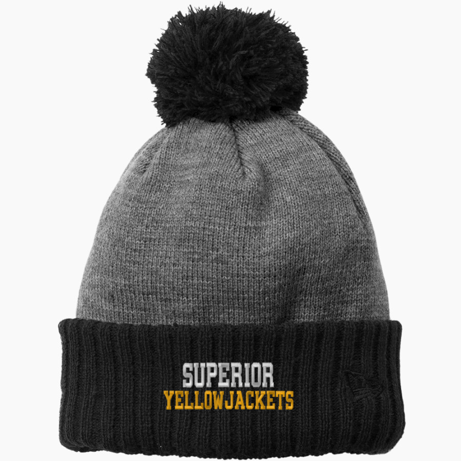Superior Yellowjackets <span class="pdp-name-mascot">UW Superior Yellowjackets</span> New Era Colorblock Cuffed Beanie