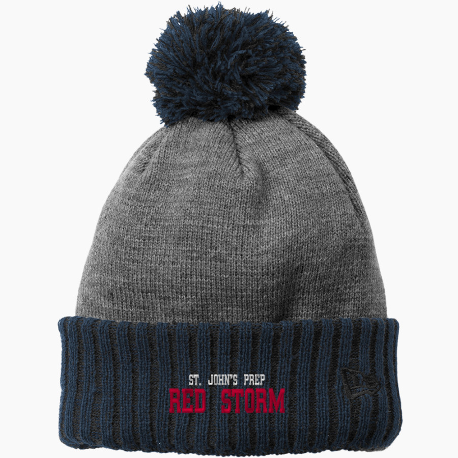 St. John's Prep Red Storm New Era Colorblock Cuffed Beanie
