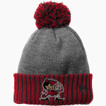 Pulaski Red Raiders New Era Colorblock Cuffed Beanie Front Thumbnail