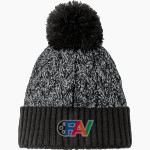 King Tech High School Online Apparel Store New Era Marled Knit Pom Beanie Front Thumbnail